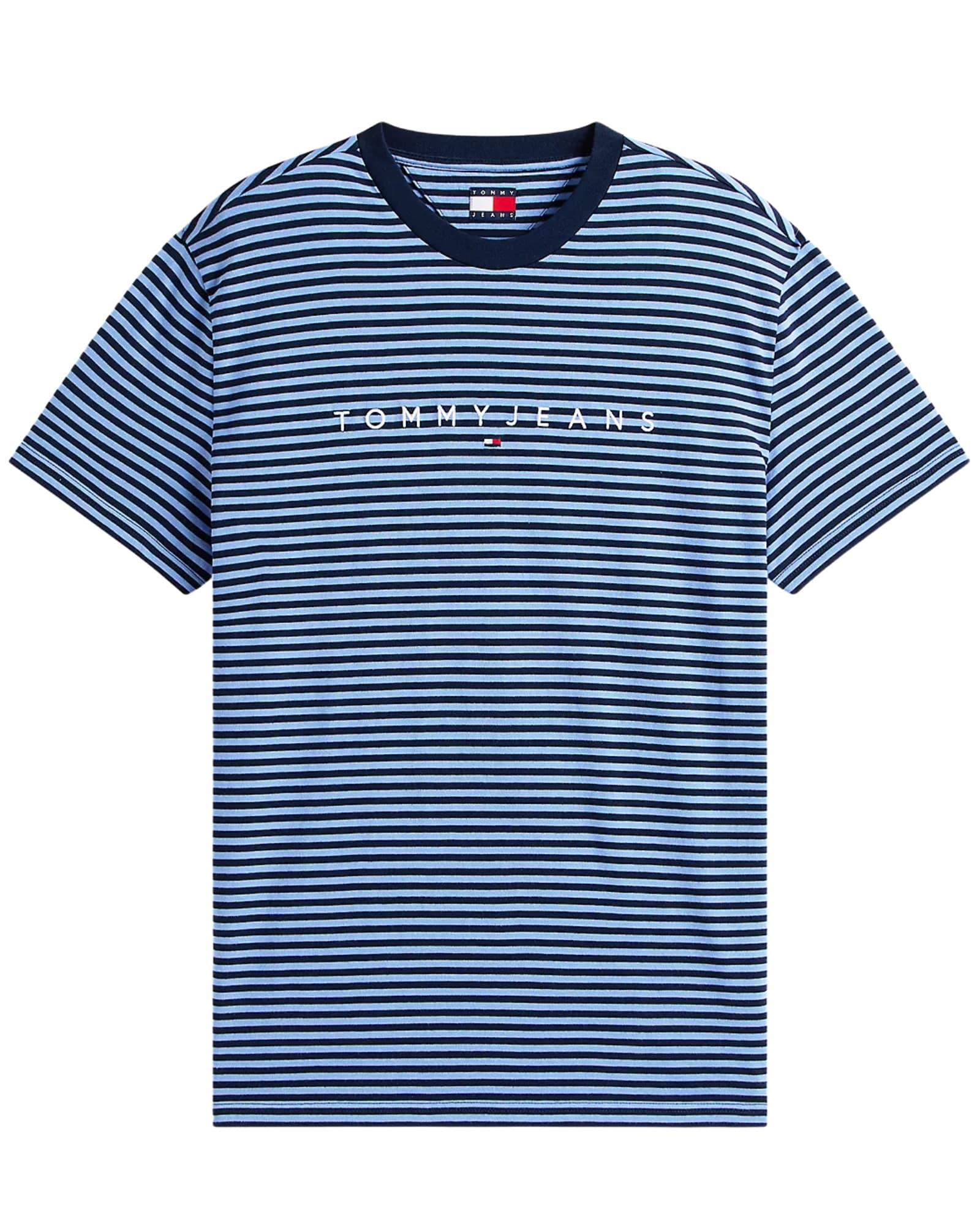 Tommy Jeans Reg Linear Stripe SS Tee Light Horizon Stripe