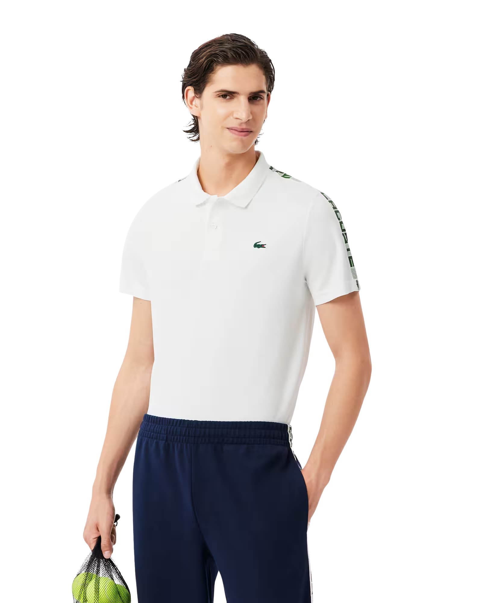 Lacoste Ultra-Dry Upf30 Logo Stripe Sport Polo