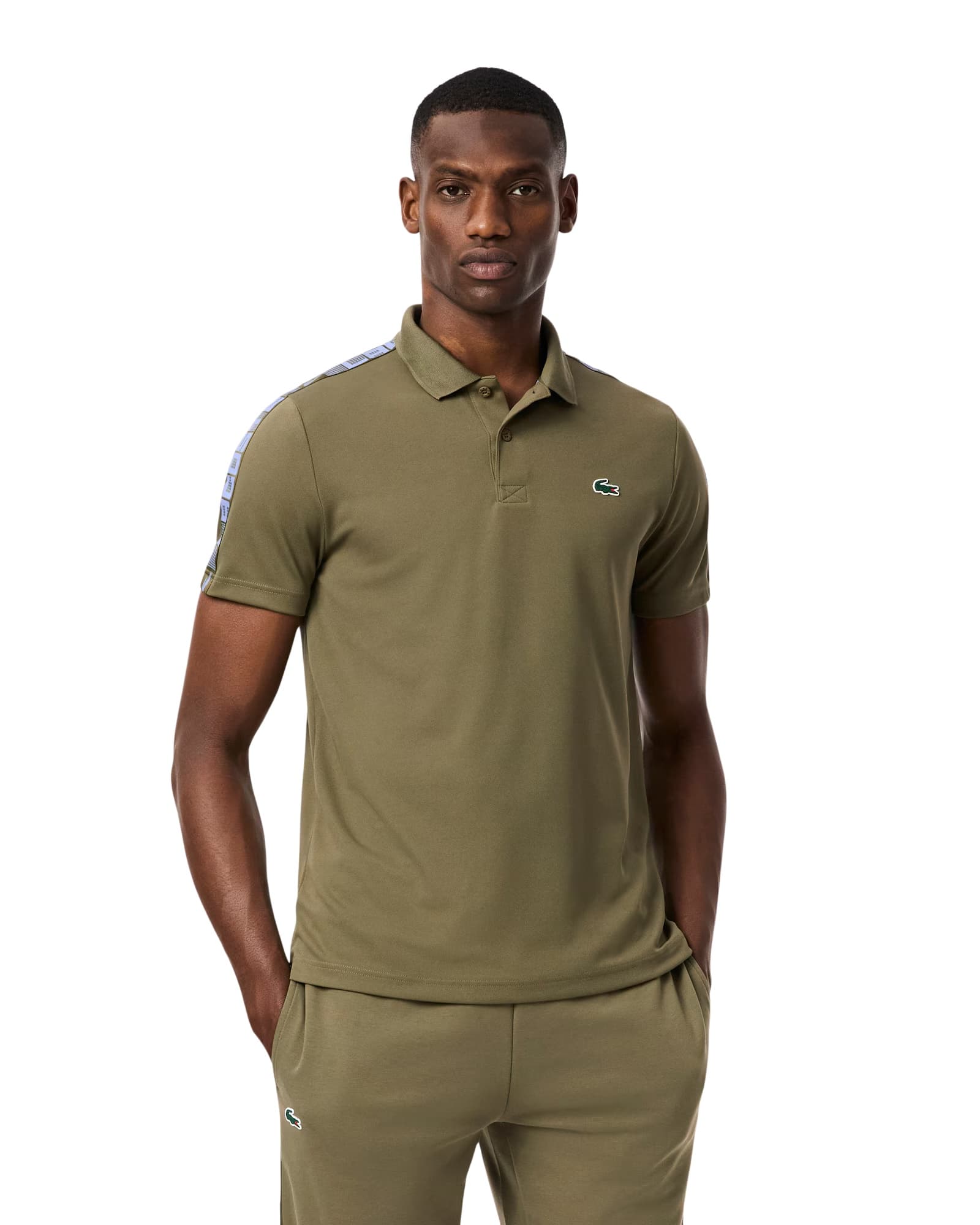 Lacoste Ultra-Dry Upf30 Logo Stripe Sport Polo