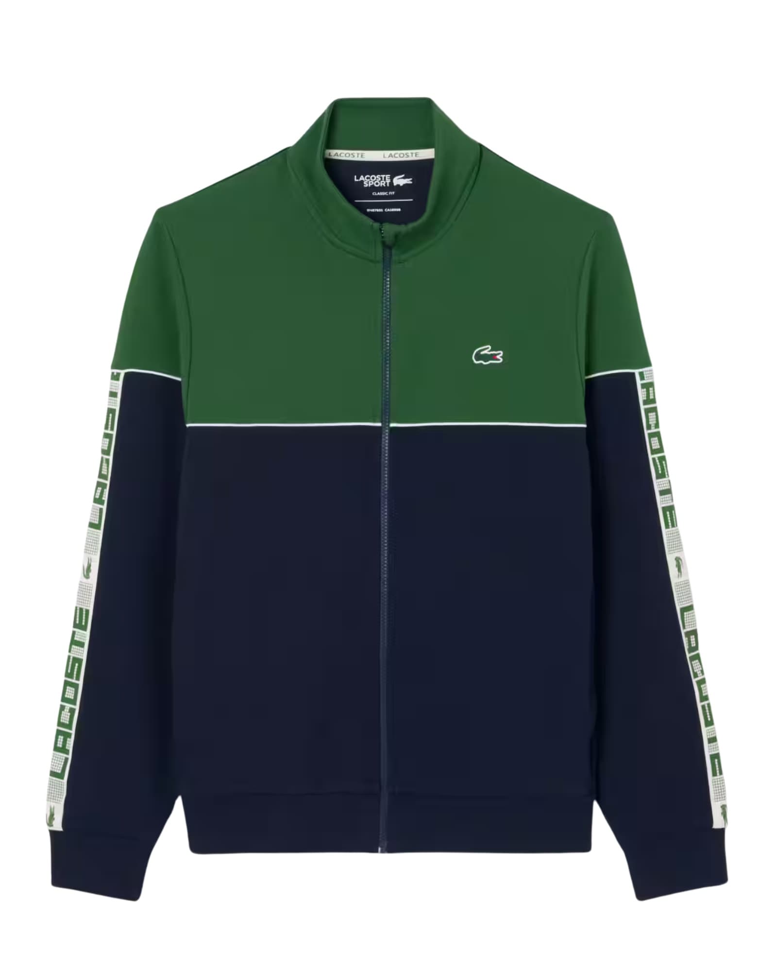 Sweat-shirt ras du cou sport à rayures logo Lacoste