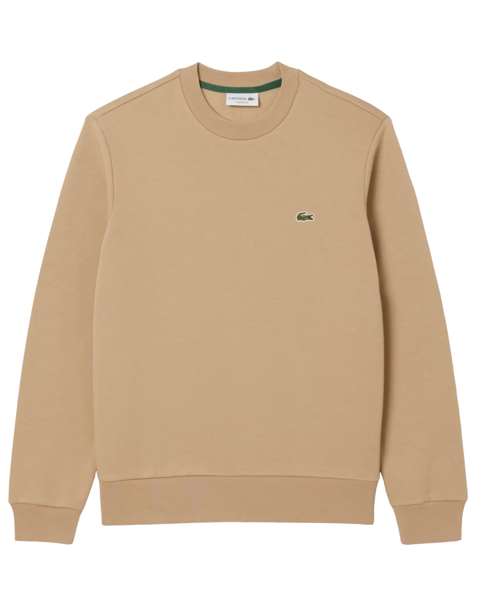 Sweat-shirt en molleton brossé de coton coupe classique variant