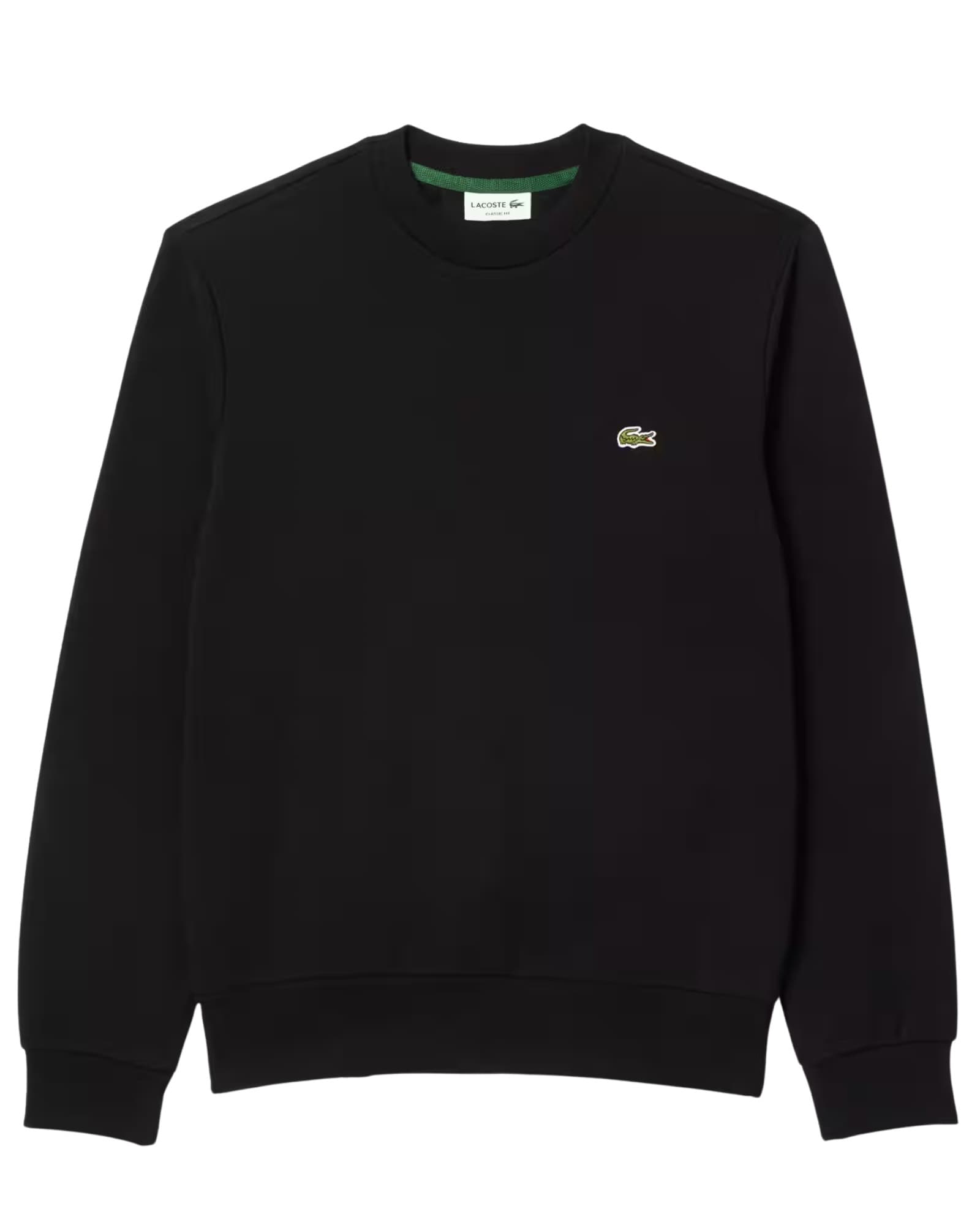 Sweat-shirt en molleton brossé de coton coupe classique