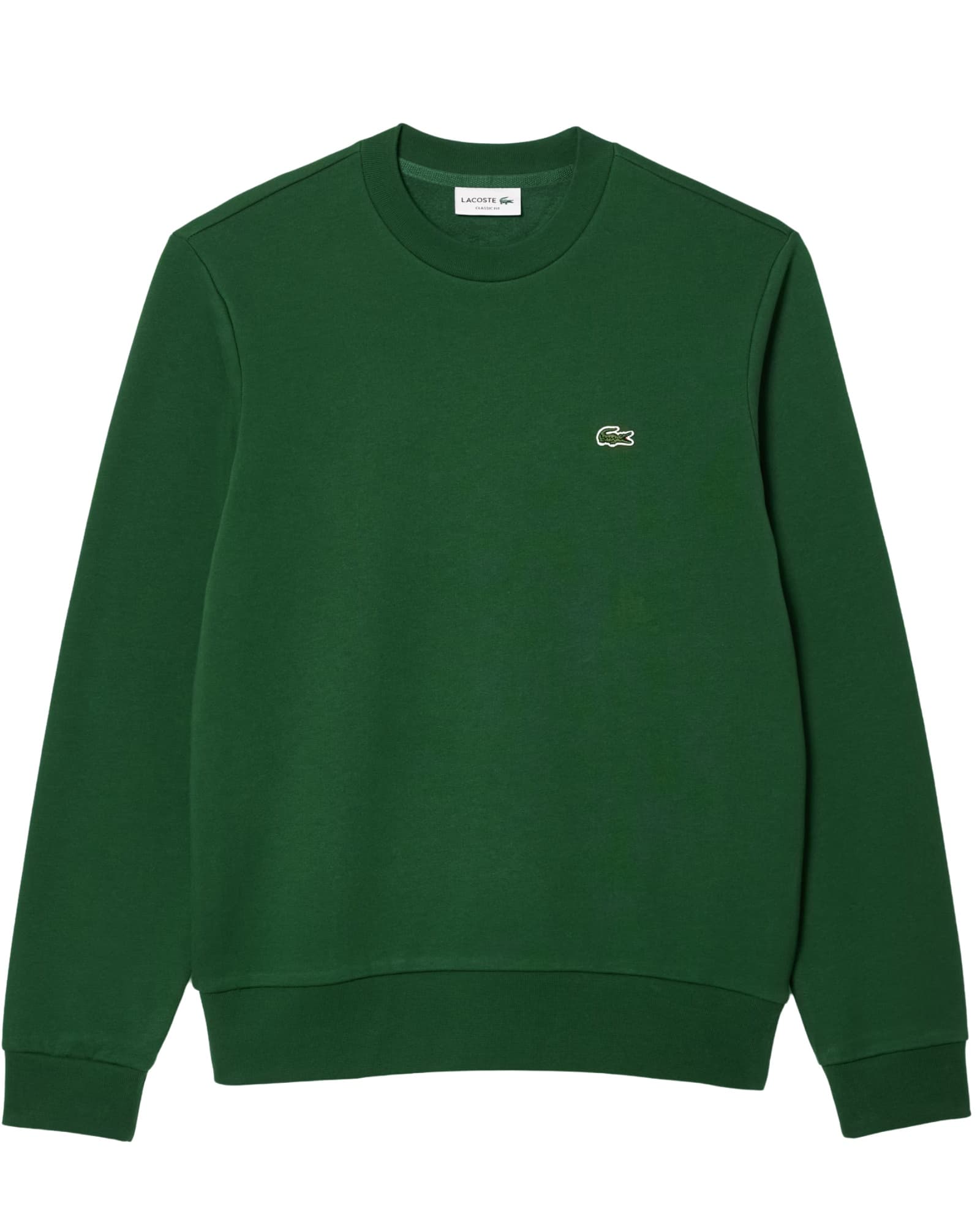 Sweat-shirt en molleton brossé de coton coupe classique variant
