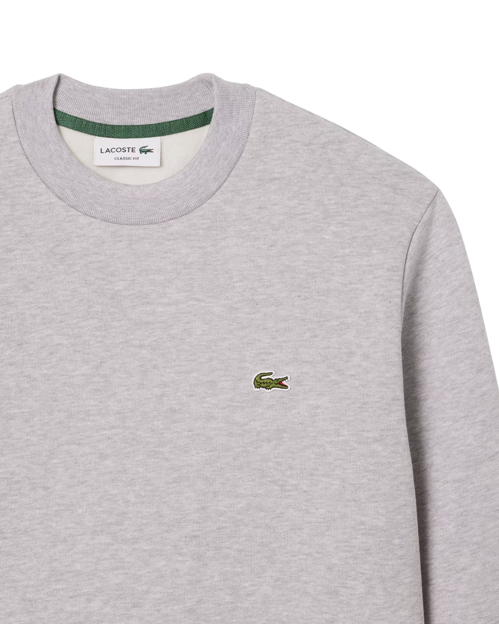 Lacoste Classic Fit pamut bolyhozott polár pulóver