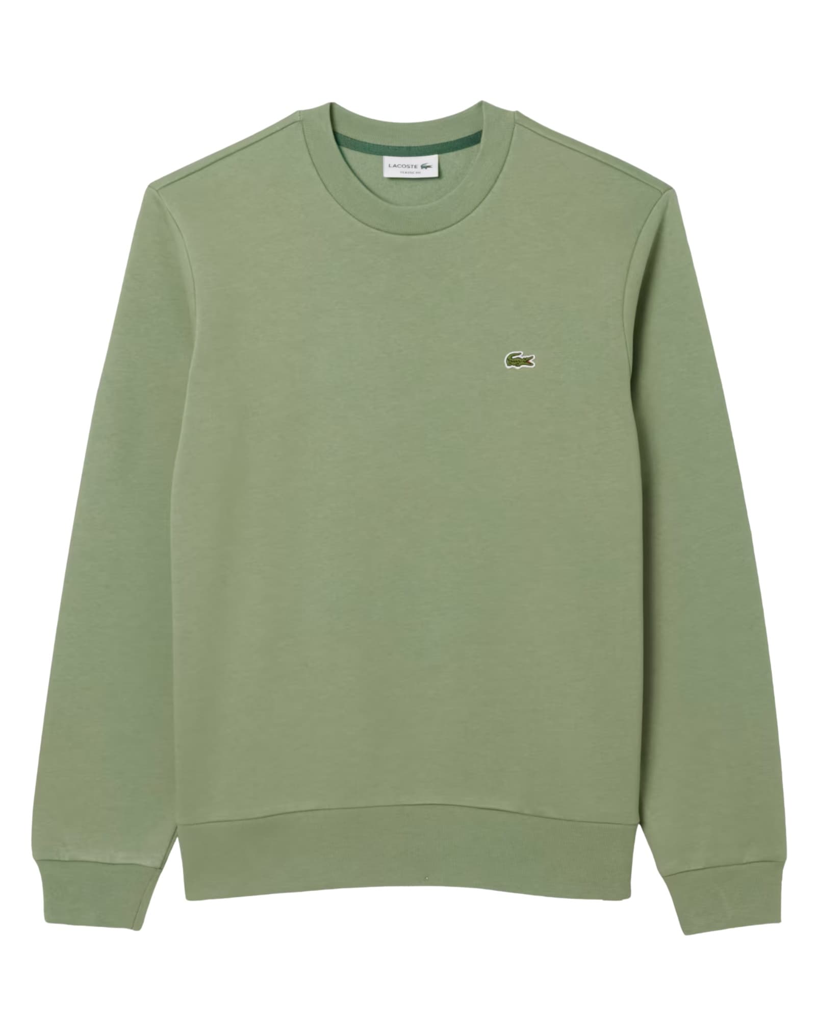 Sweat-shirt en molleton brossé de coton coupe classique variant