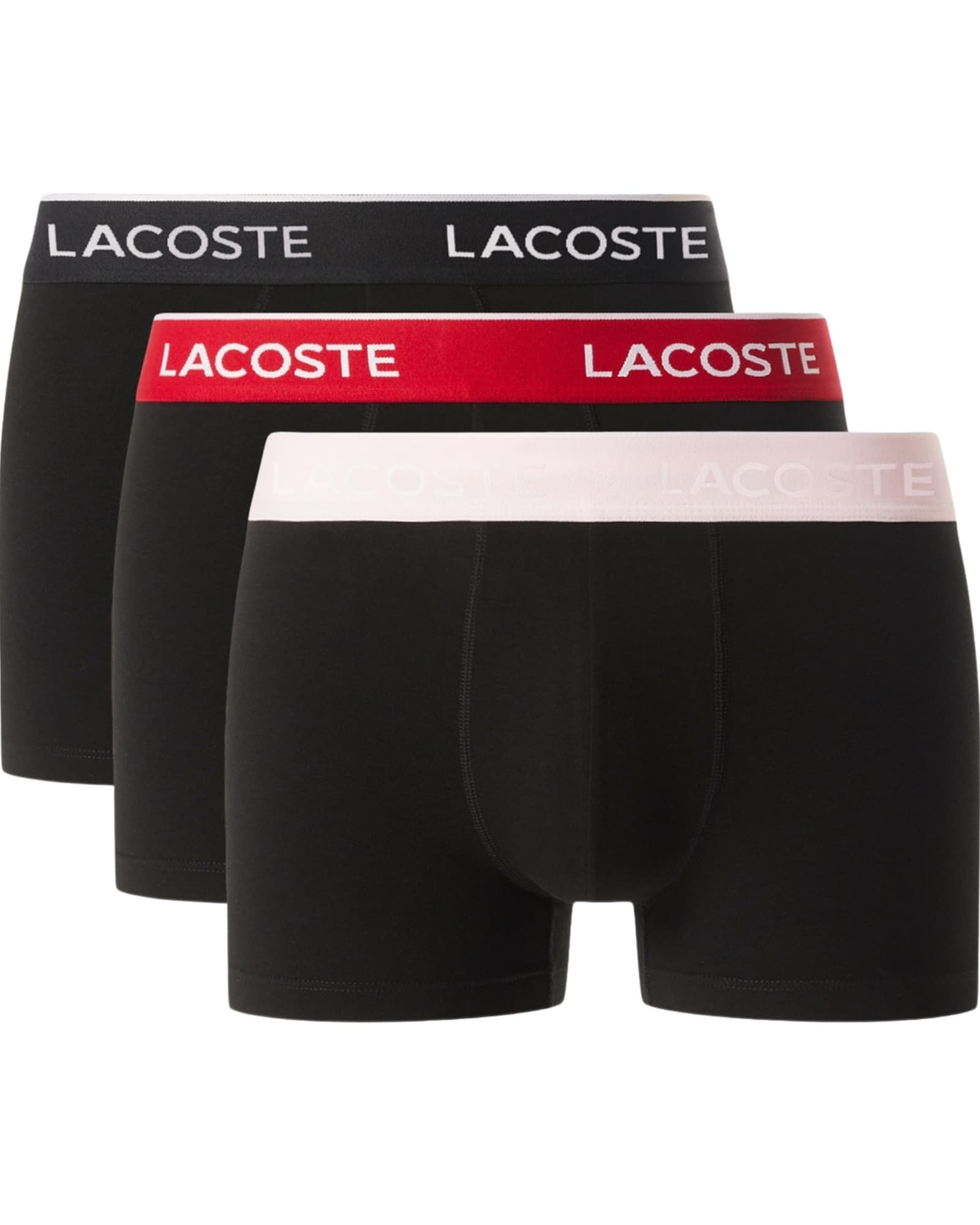 Lacoste Men's 3-Pack Stretch Cotton Trunks