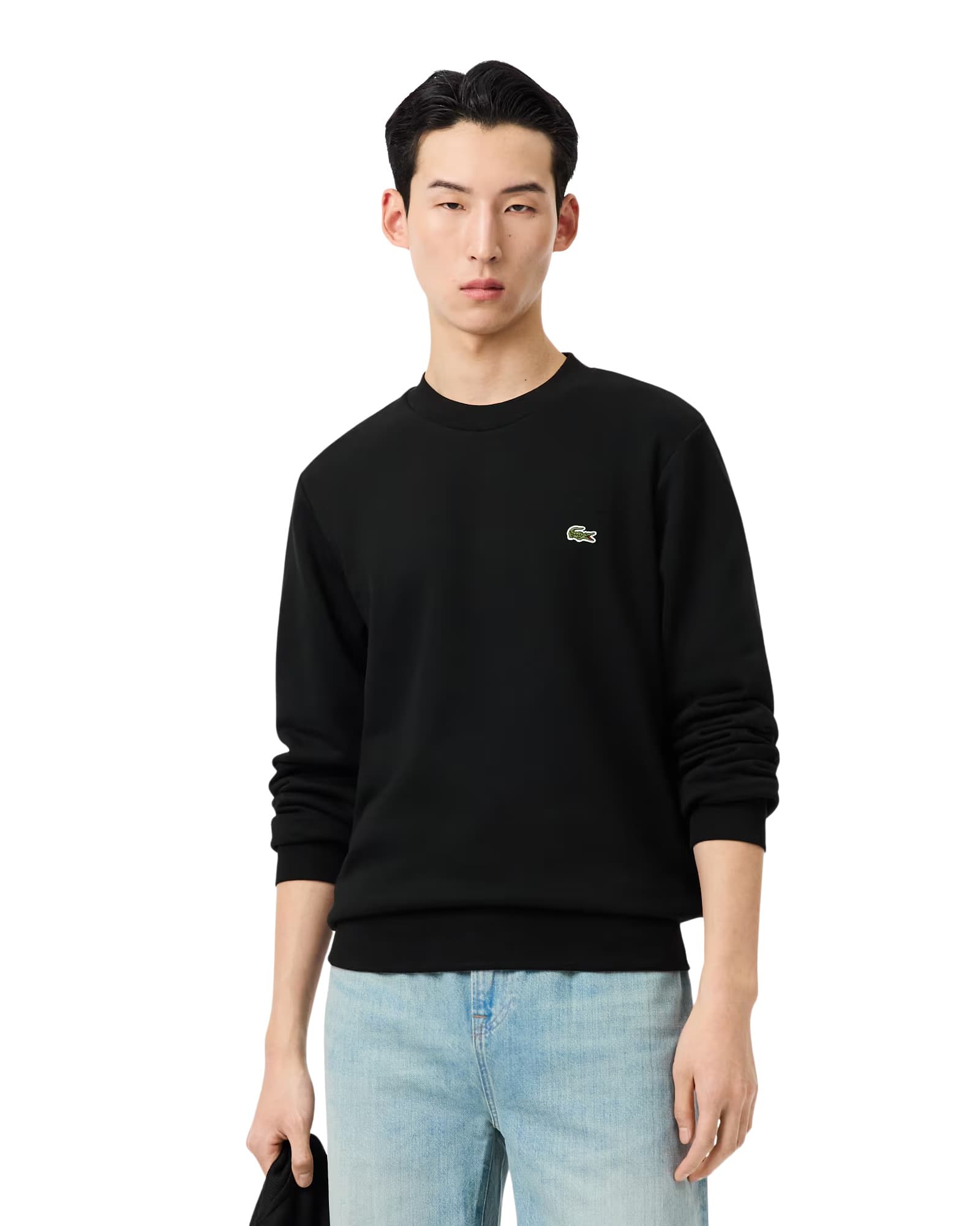 Lacoste Classic Fit pamut polár pulóver