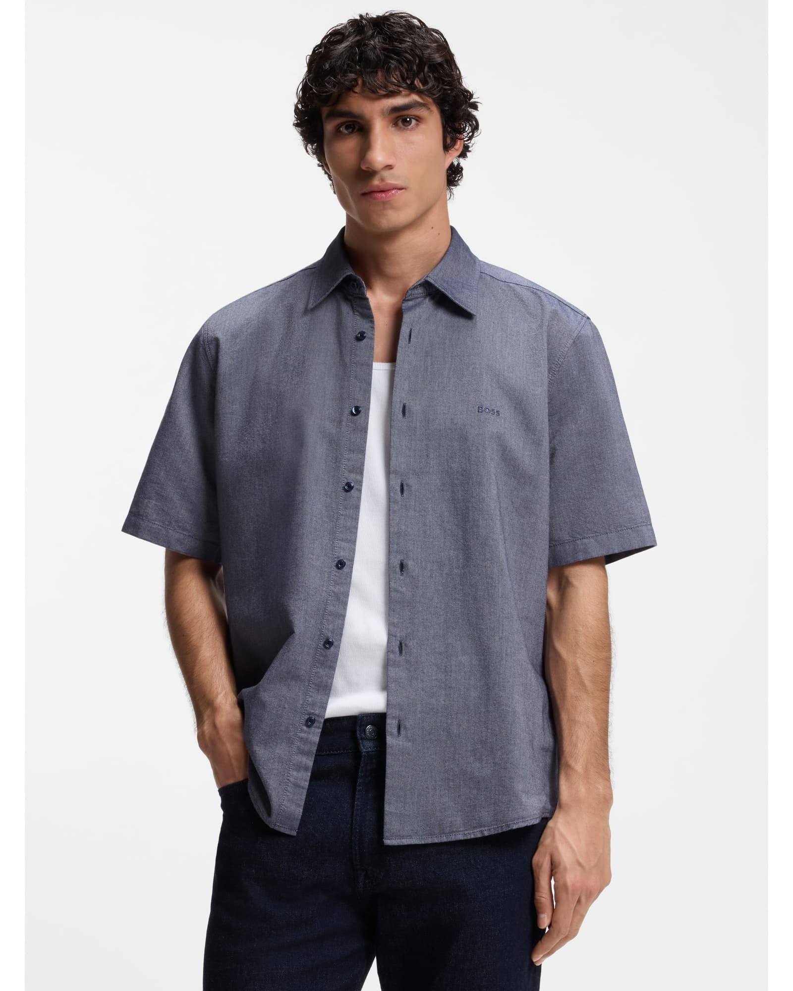 BOSS Regular-Fit-Hemd aus weich gewaschener Oxford-Baumwolle