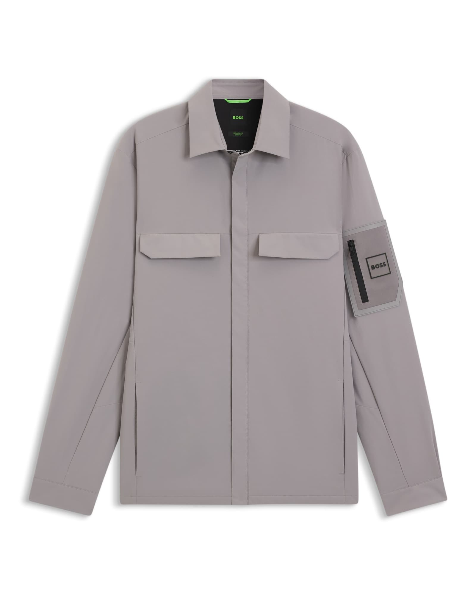 BOSS Relaxed-Fit Overshirt aus wasserabweisendem Popeline