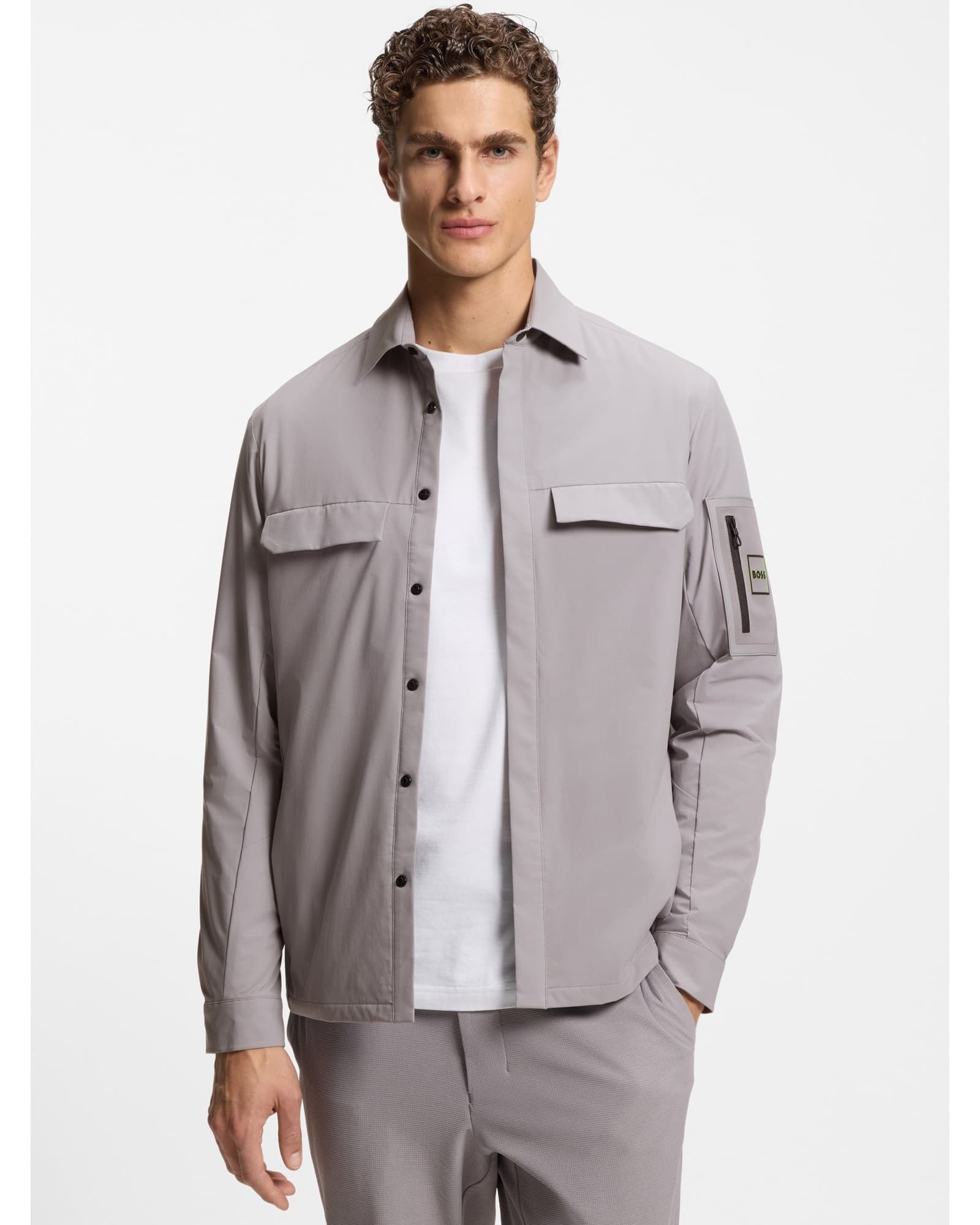 BOSS Relaxed-Fit Overshirt aus wasserabweisendem Popeline