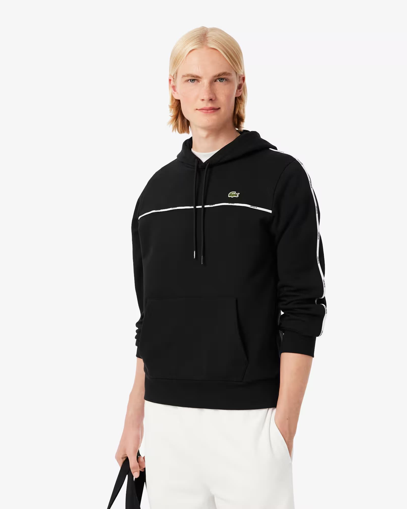 Lacoste Classic Fit Trim kapucnis pulóver