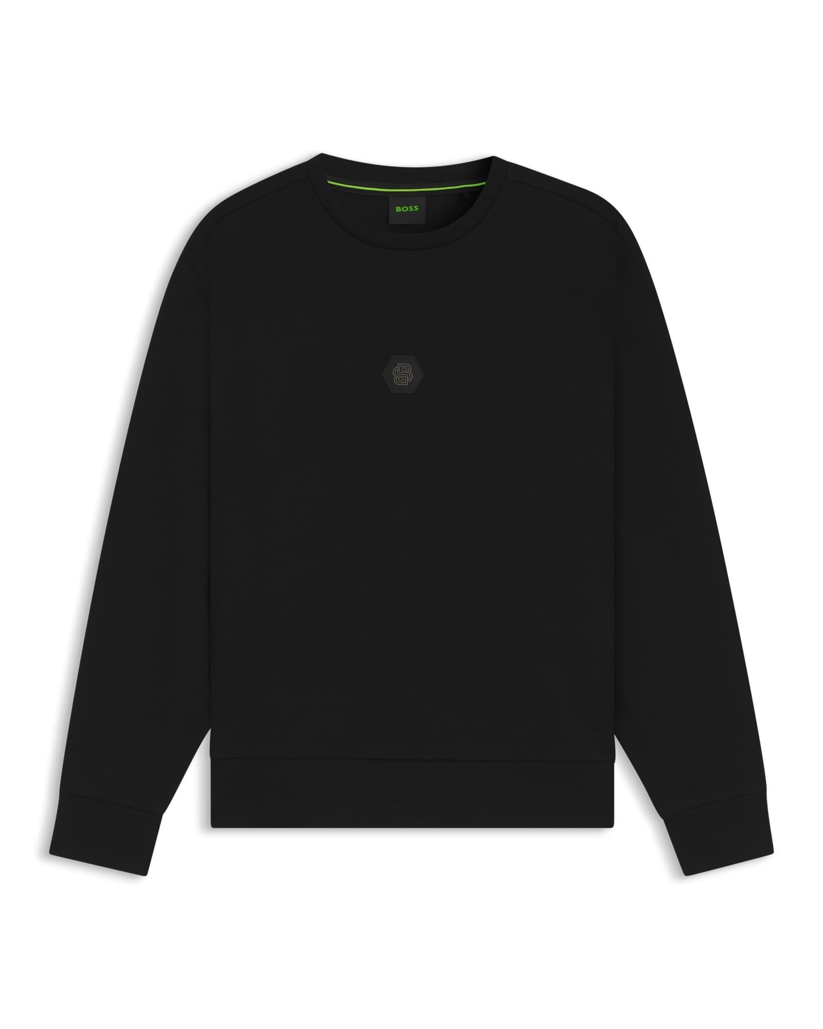 BOSS Sweatshirt aus Baumwollmischgewebe mit Doppel-B-Monogramm