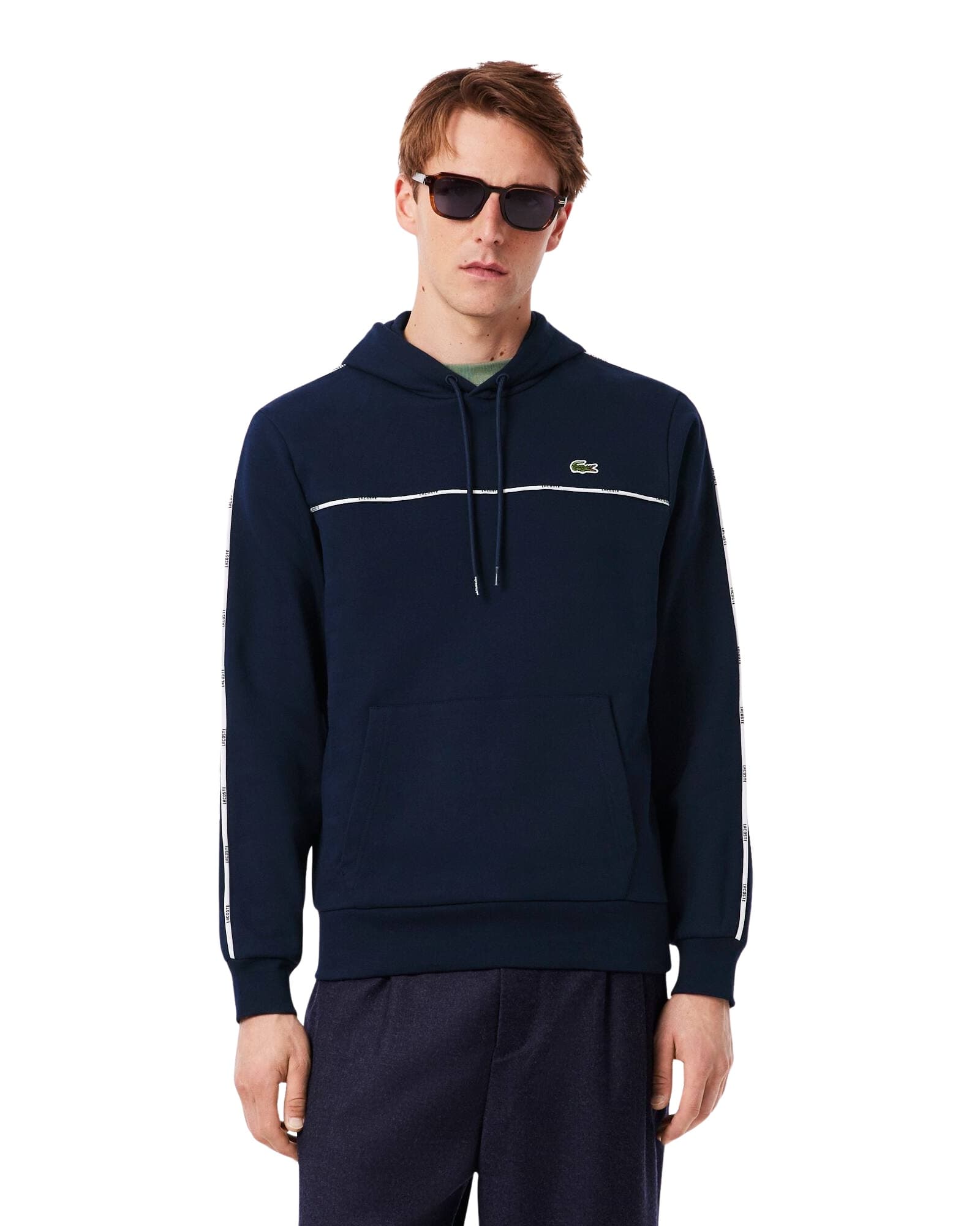 Lacoste Classic Fit Trim kapucnis pulóver