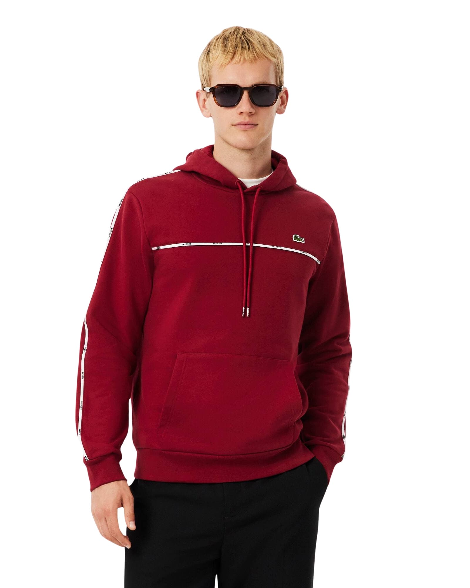 Lacoste Classic Fit Trim kapucnis pulóver