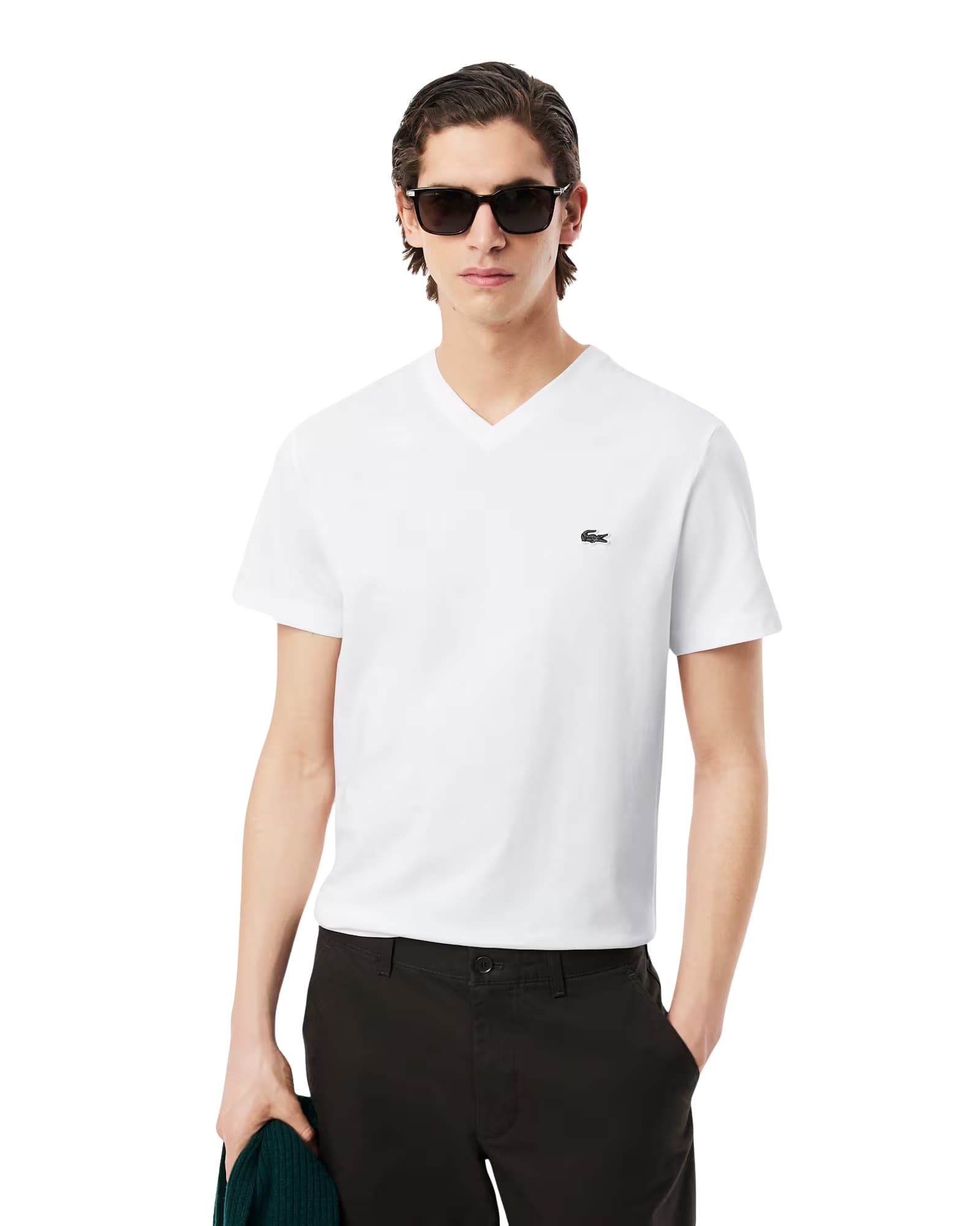 Lacoste V Neck Cotton T-Shirt thumbnail 2
