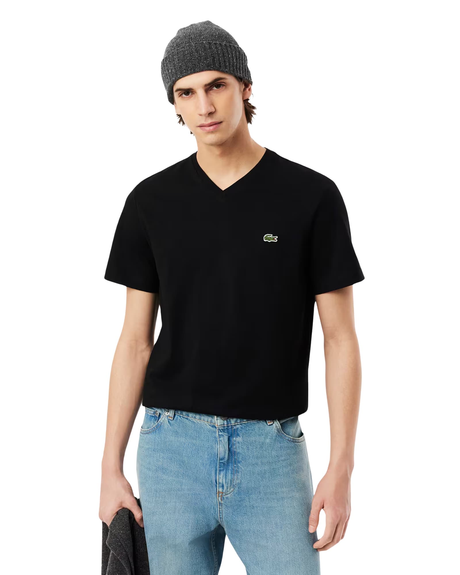 Lacoste V-nyakú pamut póló