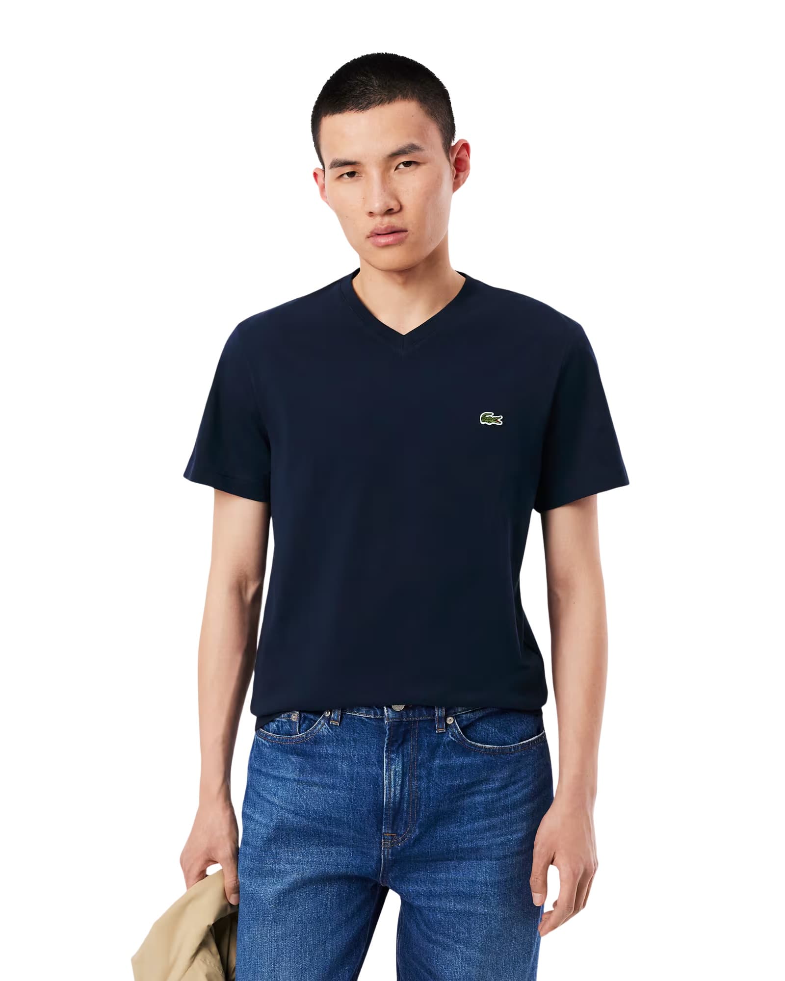 Lacoste V-nyakú pamut póló