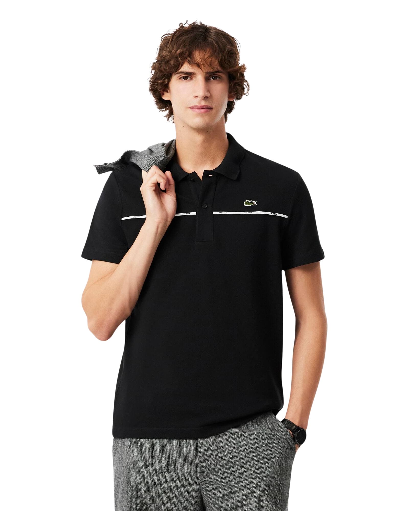 Lacoste Regular Fit L.12.12 Stretch Pique Trim Pop Polo