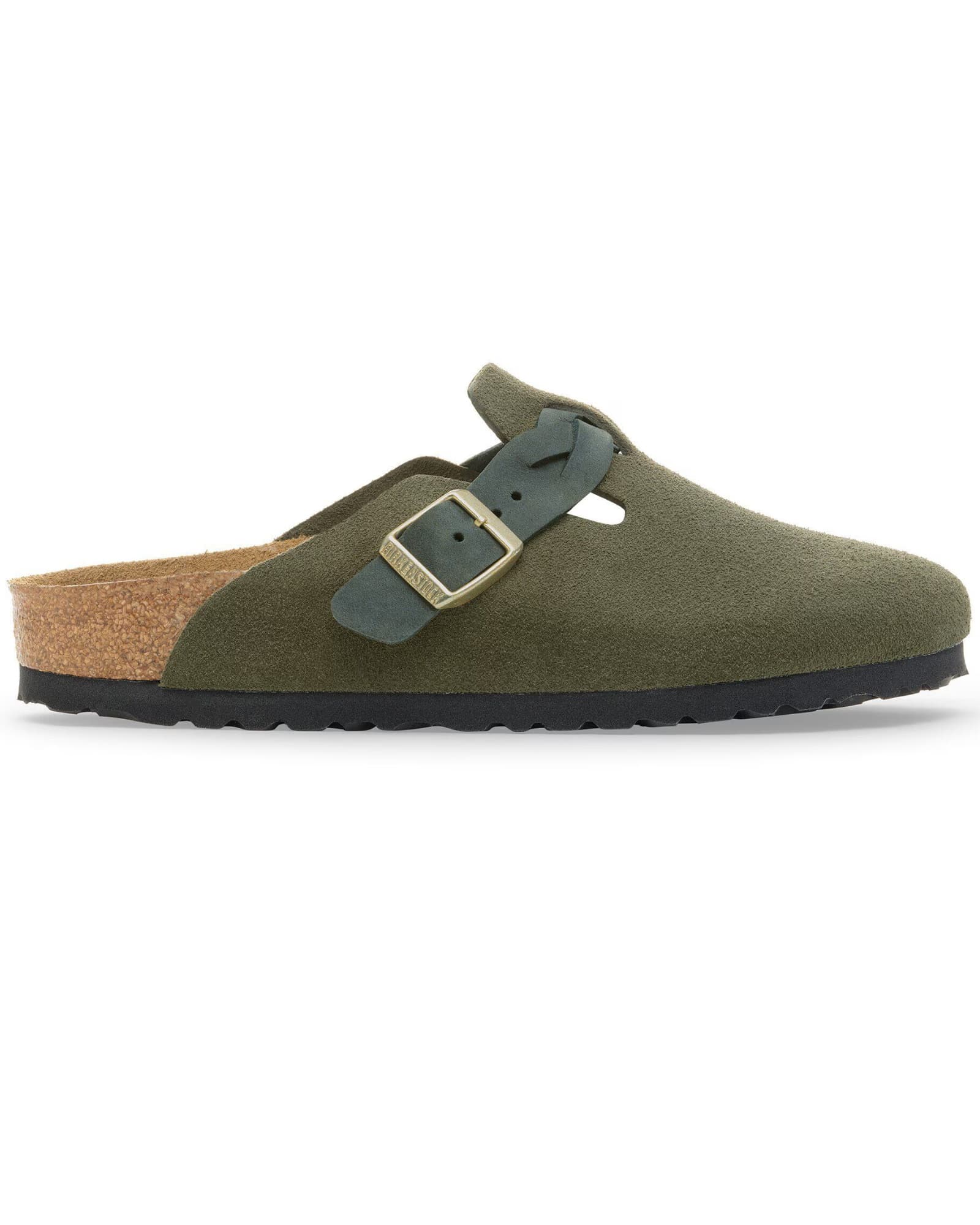 Birkenstock Boston Braided Suede Leather Women Wide