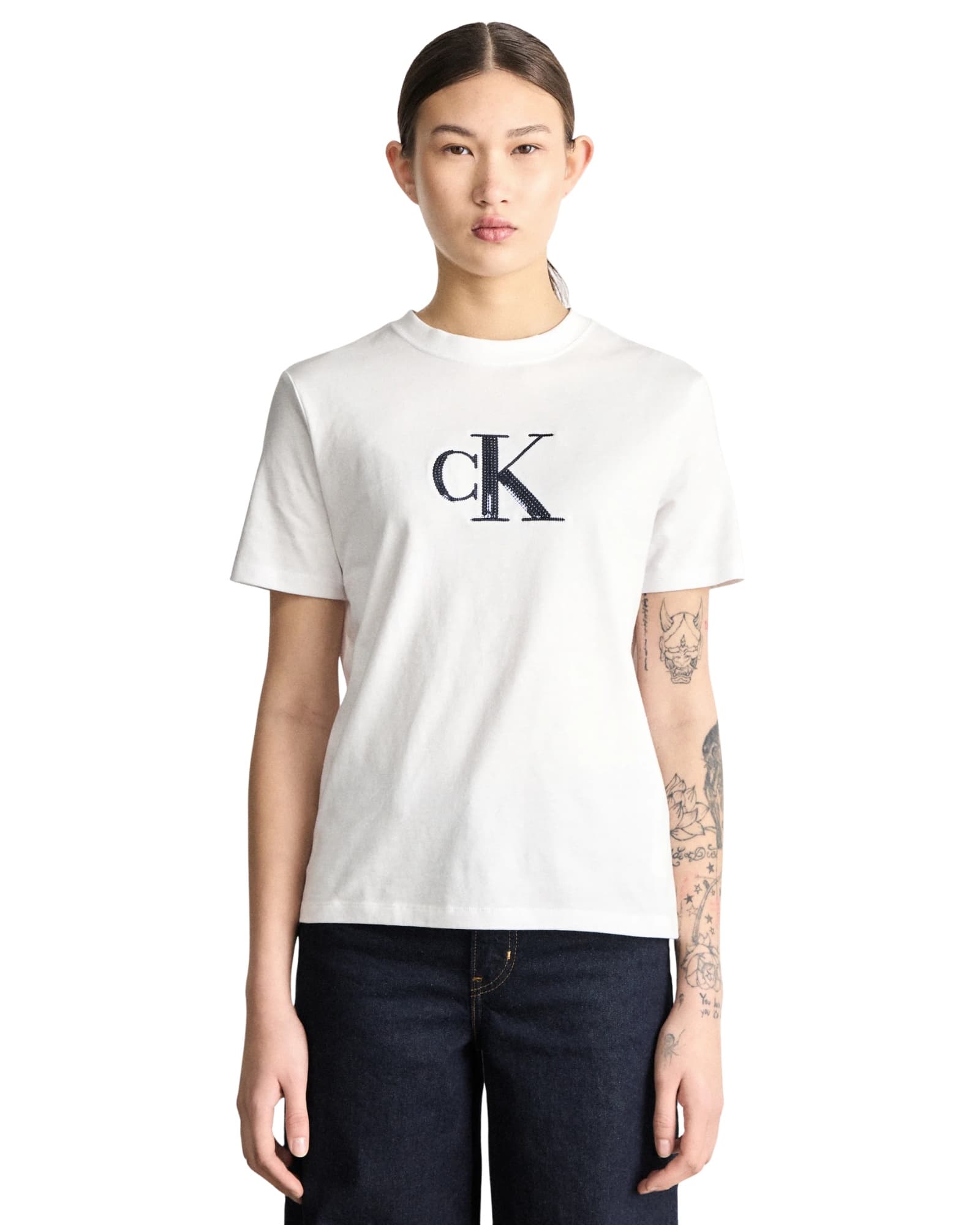Calvin Klein SS Sequin Graphic Tee