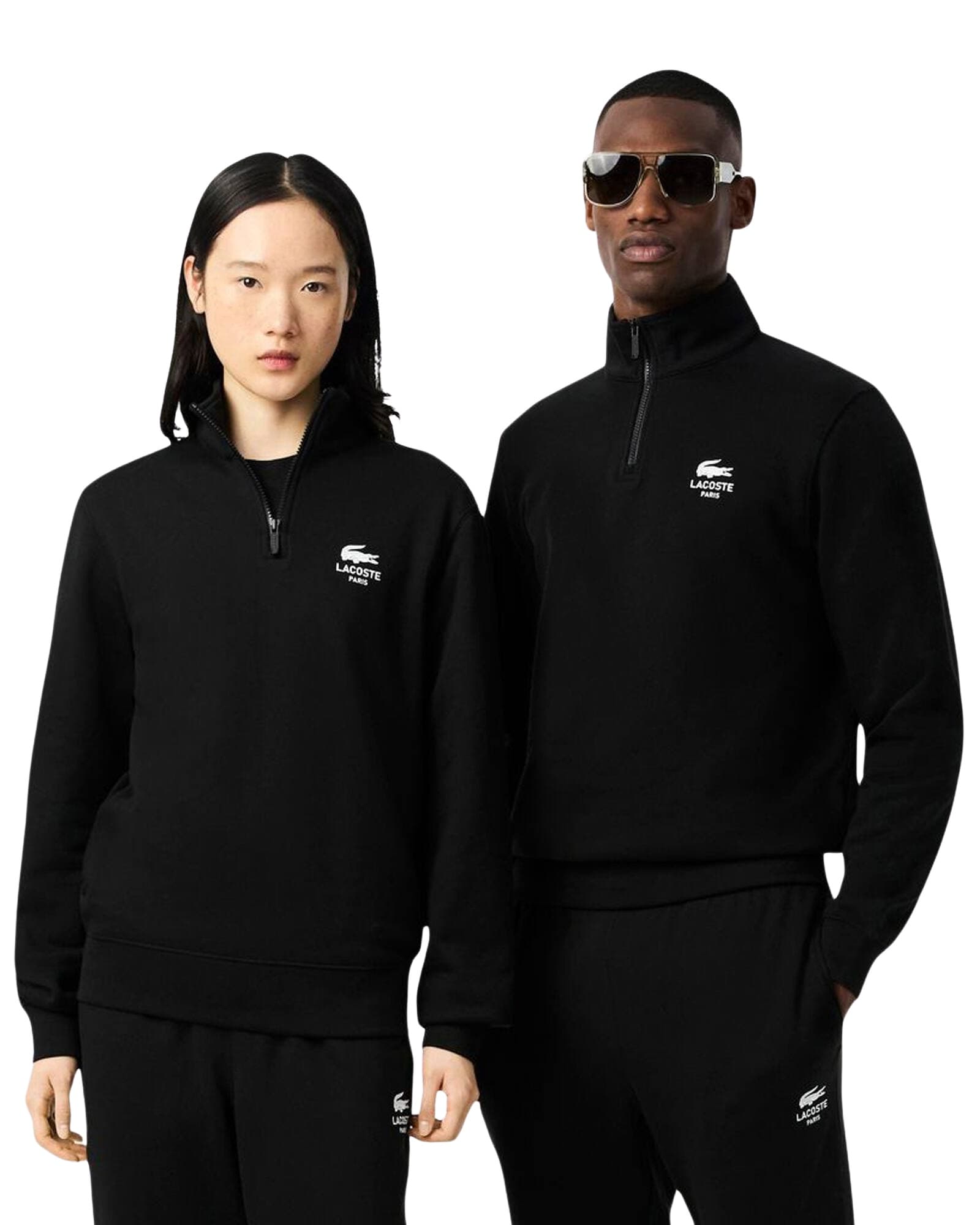 Sweat-shirt zippé à col montant