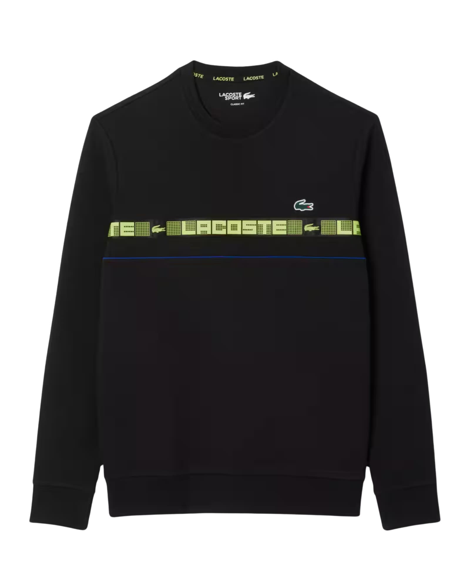 Sweat-shirt ras du cou sport à rayures logo Lacoste variant